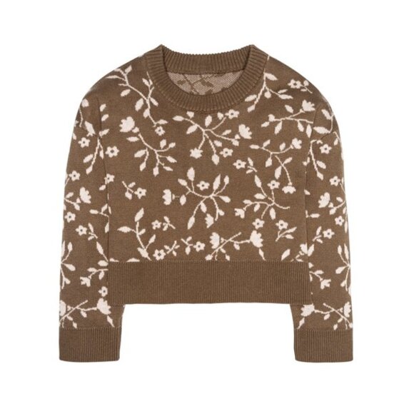 Modern Moments By Gerber Toddler Girl Cotton Jacquard Sweater Size 18m - Picture 1 of 5